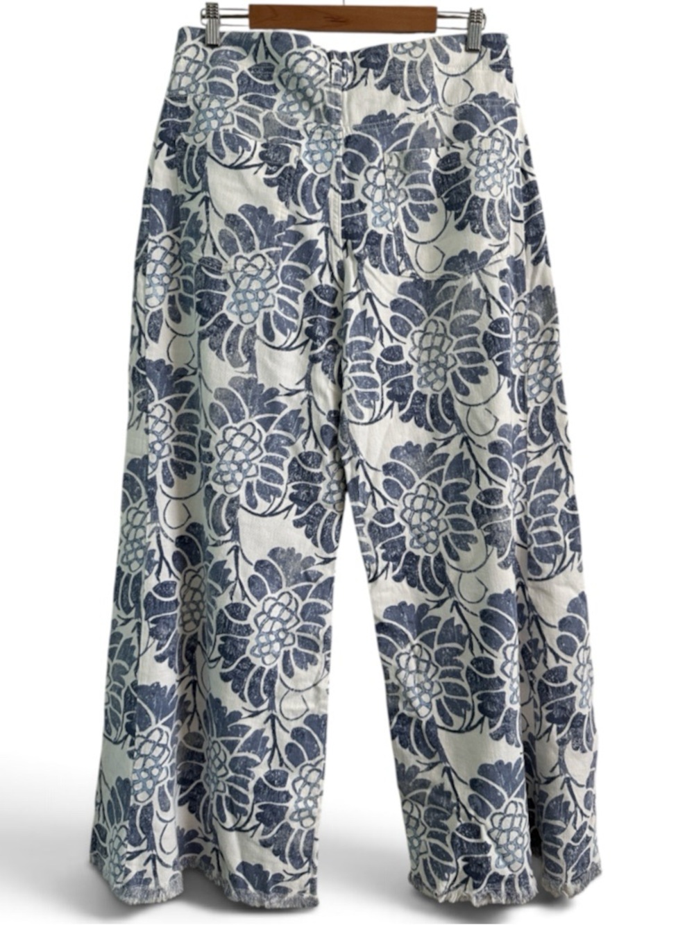 Anthropologie The Adi Floral Linen Flare Pants - Picture 5 of 10